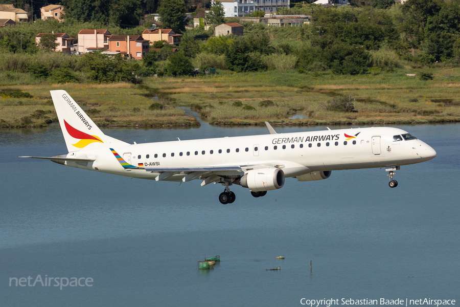 German Airways Embraer ERJ-190LR (ERJ-190-100LR) (D-AWSI) | Photo 513631