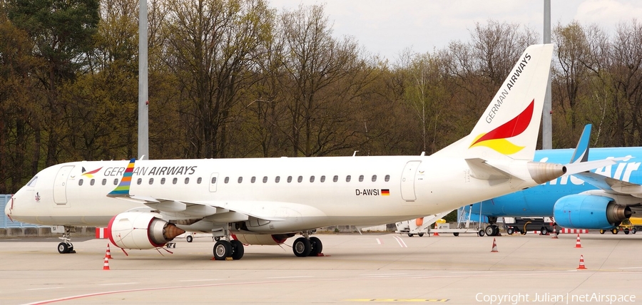 German Airways Embraer ERJ-190LR (ERJ-190-100LR) (D-AWSI) | Photo 445556