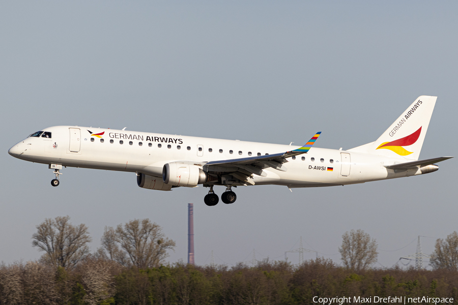 German Airways Embraer ERJ-190LR (ERJ-190-100LR) (D-AWSI) | Photo 503414