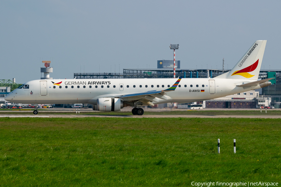 German Airways Embraer ERJ-190LR (ERJ-190-100LR) (D-AWSI) | Photo 504728