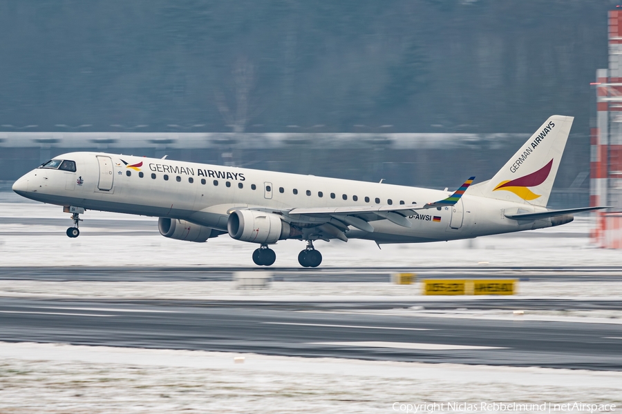 German Airways Embraer ERJ-190LR (ERJ-190-100LR) (D-AWSI) | Photo 659398