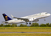 Saudi Arabian Airlines Airbus A320-214 (D-AXAD) at  Hamburg - Finkenwerder, Germany