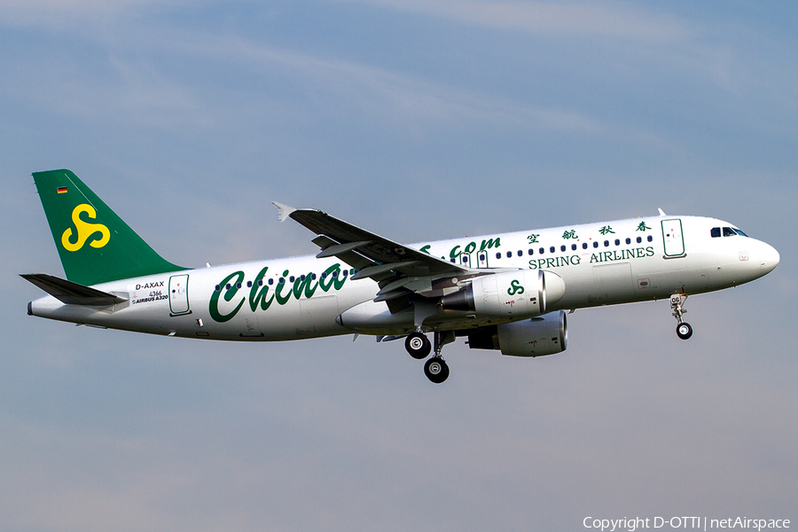 Spring Airlines Airbus A320-214 (D-AXAX) | Photo 295301