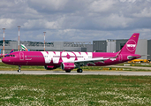 WOW Air Airbus A321-211 (D-AYAP) at  Hamburg - Finkenwerder, Germany