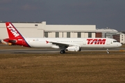 TAM Brazilian Airlines Airbus A321-231 (D-AZAD) at  Hamburg - Finkenwerder, Germany