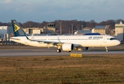 Air Astana Airbus A321-271NX (D-AZAI) at  Hamburg - Finkenwerder, Germany