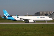 Air Transat Airbus A321-271NX (D-AZAJ) at  Hamburg - Finkenwerder, Germany