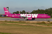 WOW Air Airbus A321-211 (D-AZAX) at  Hamburg - Finkenwerder, Germany