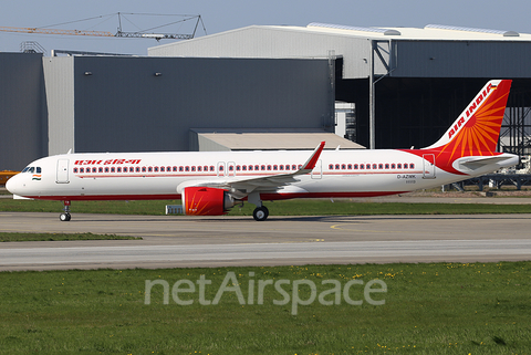 Air India Airbus A321-251NX (D-AZWK) at  Hamburg - Finkenwerder, Germany