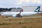 Cathay Pacific Airbus A321-251NX (D-AZXE) at  Hamburg - Finkenwerder, Germany