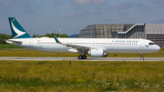 Cathay Pacific Airbus A321-251NX (D-AZXE) at  Hamburg - Finkenwerder, Germany