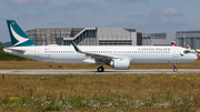 Cathay Pacific Airbus A321-251NX (D-AZXE) at  Hamburg - Finkenwerder, Germany