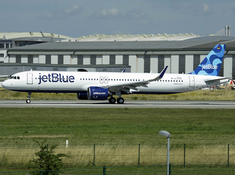 JetBlue Airways Airbus A321-271NX (D-AZYZ) at  Hamburg - Finkenwerder, Germany