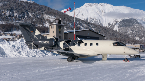 Platoon Aviation Pilatus PC-24 (D-CMSL) at  Samedan - St. Moritz, Switzerland