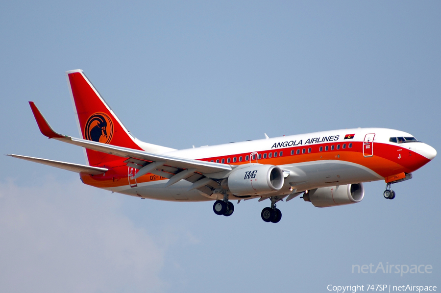 TAAG Angola Airlines Boeing 737-7M2 (D2-TBJ) | Photo 36320