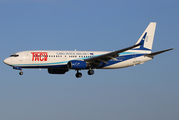 TACV - Cabo Verde Airlines Boeing 737-8Q8 (D4-CBX) at  Lisbon - Portela, Portugal