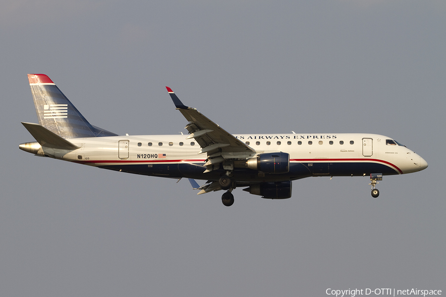 US Airways Express (Republic Airlines) Embraer ERJ-175LR (ERJ-170-200LR) (N120HQ) | Photo 385728