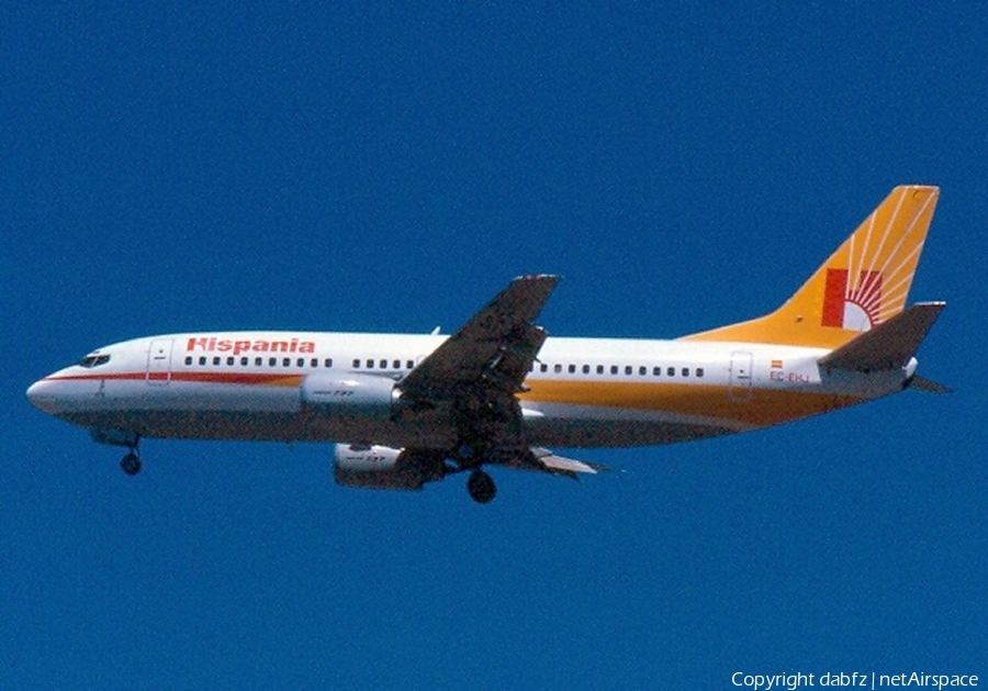 Hispania Lineas Aereas Boeing 737-33A (EC-EHJ) | Photo 211614