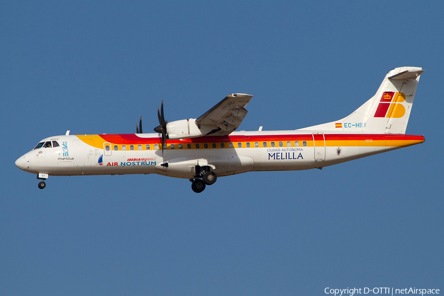 Iberia Regional (Air Nostrum) ATR 72-500 (EC-HBY) | Photo 370842