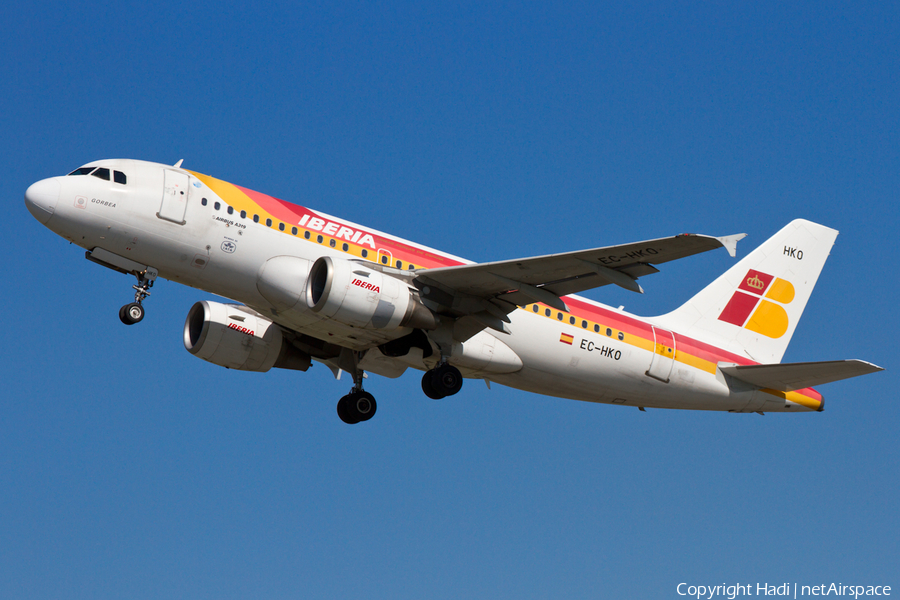 Iberia Airbus A319-111 (EC-HKO) | Photo 78097