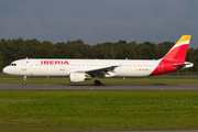 Iberia Airbus A321-211 (EC-HUI) at  Hamburg - Fuhlsbuettel (Helmut Schmidt), Germany