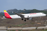 Iberia Airbus A321-211 (EC-HUI) at  La Palma (Santa Cruz de La Palma), Spain