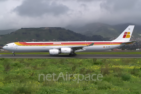 Iberia Airbus A340-642 (EC-IOB) at  Tenerife Norte - Los Rodeos, Spain