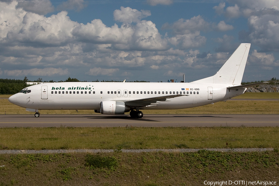 Hola Airlines Boeing 737-4Y0 (EC-KBO) | Photo 267271