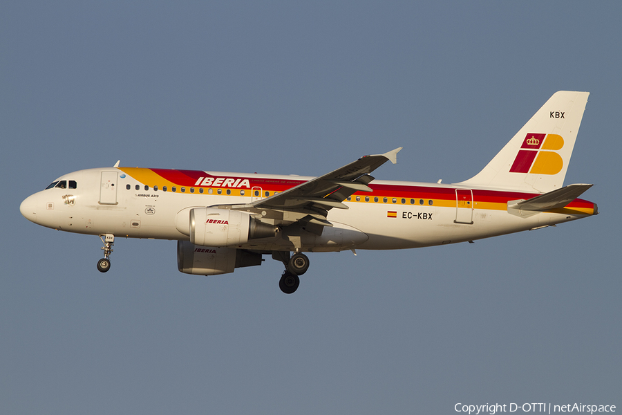 Iberia Airbus A319-111 (EC-KBX) | Photo 370847