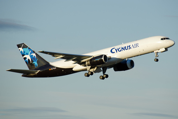 Cygnus Air Boeing 757-236(PCF) (EC-KLD) at  Oslo - Gardermoen, Norway