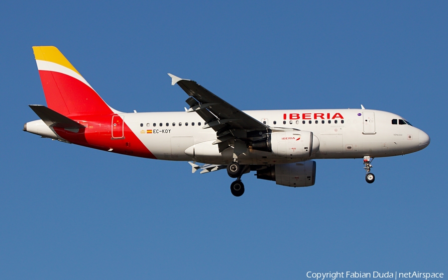 Iberia Airbus A319-111 (EC-KOY) | Photo 355449