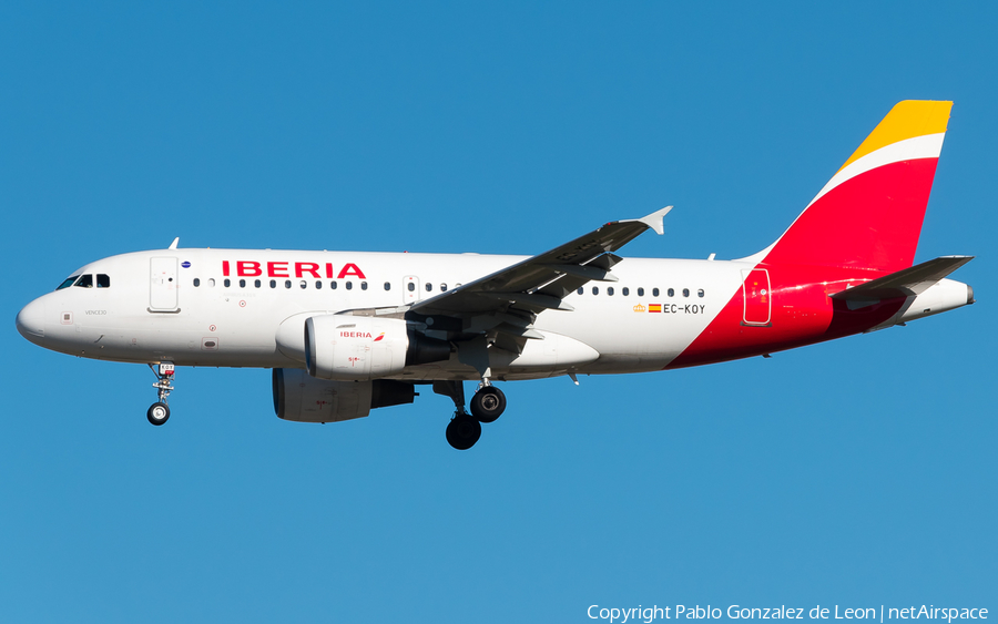 Iberia Airbus A319-111 (EC-KOY) | Photo 339083