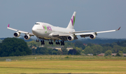 Wamos Air Boeing 747-412 (EC-KQC) at  Rostock-Laage, Germany