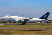 Saudi Arabian Airlines (Wamos Air) Boeing 747-419 (EC-MDS) at  Surabaya - Juanda International, Indonesia