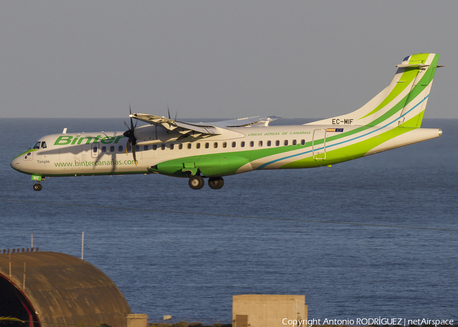 Binter Canarias (Naysa) ATR 72-600 (EC-MIF) | Photo 295793