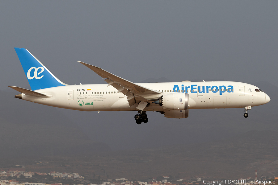 Air Europa Boeing 787-8 Dreamliner (EC-MIG) | Photo 262200