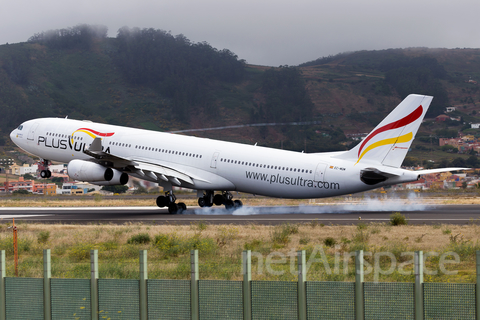 Plus Ultra Airbus A340-313X (EC-MQM) at  Tenerife Norte - Los Rodeos, Spain