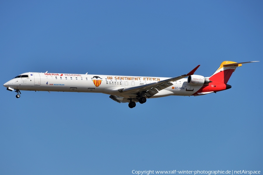 Iberia Regional (Air Nostrum) Bombardier CRJ-1000 (EC-MXA) | Photo 405370