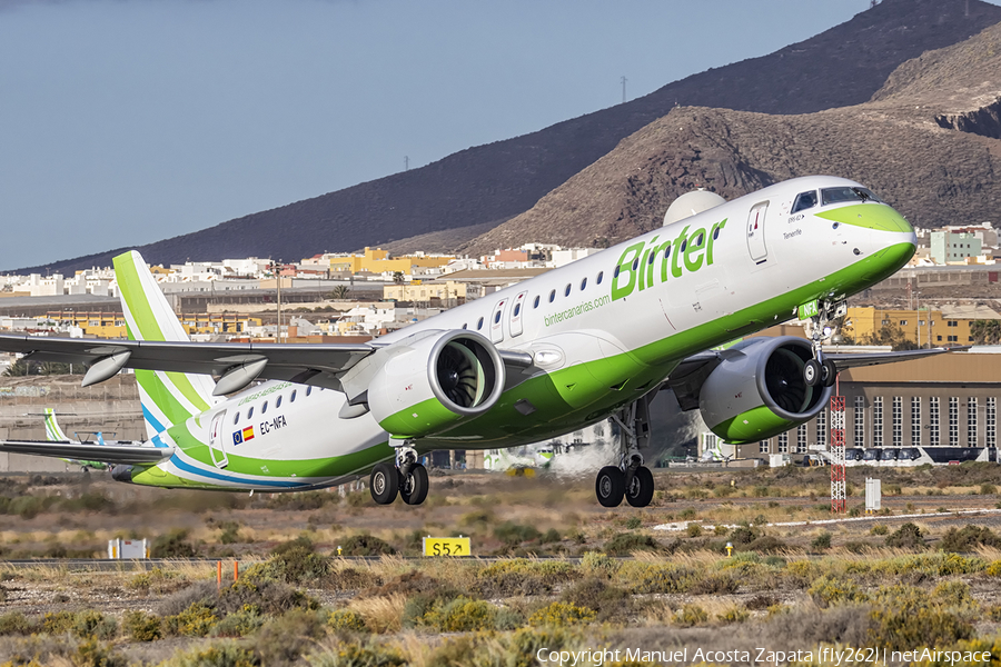 Binter Canarias Embraer ERJ-195E2 (ERJ-190-400STD) (EC-NFA) | Photo 445564