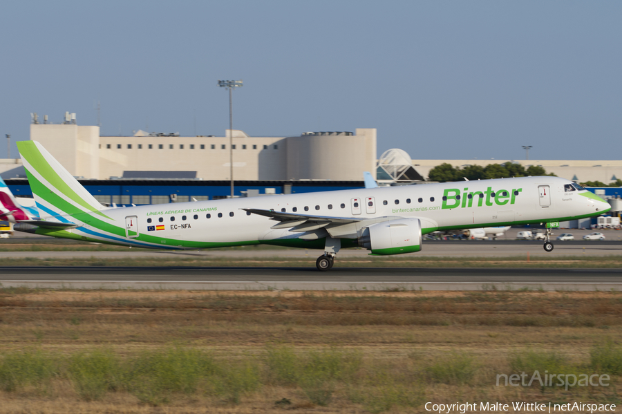 Binter Canarias Embraer ERJ-195E2 (ERJ-190-400STD) (EC-NFA) | Photo 397655