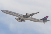 Plus Ultra Airbus A340-642 (EC-NFQ) at  Gran Canaria, Spain