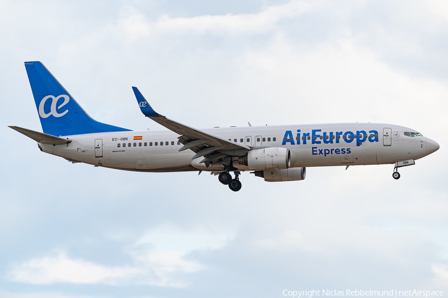 Air Europa Express Boeing 737-8GJ (EC-OBK) | Photo 641784