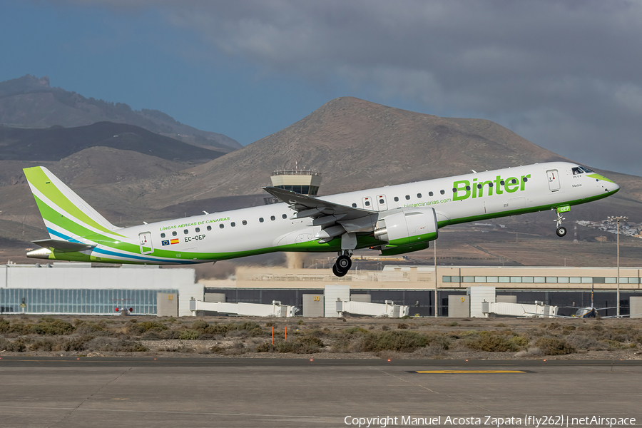Binter Canarias Embraer ERJ-195E2 (ERJ-190-400STD) (EC-OEP) | Photo 660551