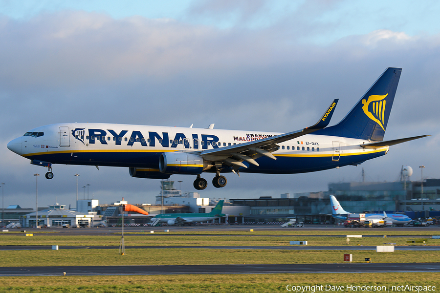 Ryanair Boeing 737-8AS (EI-DAK) | Photo 42472