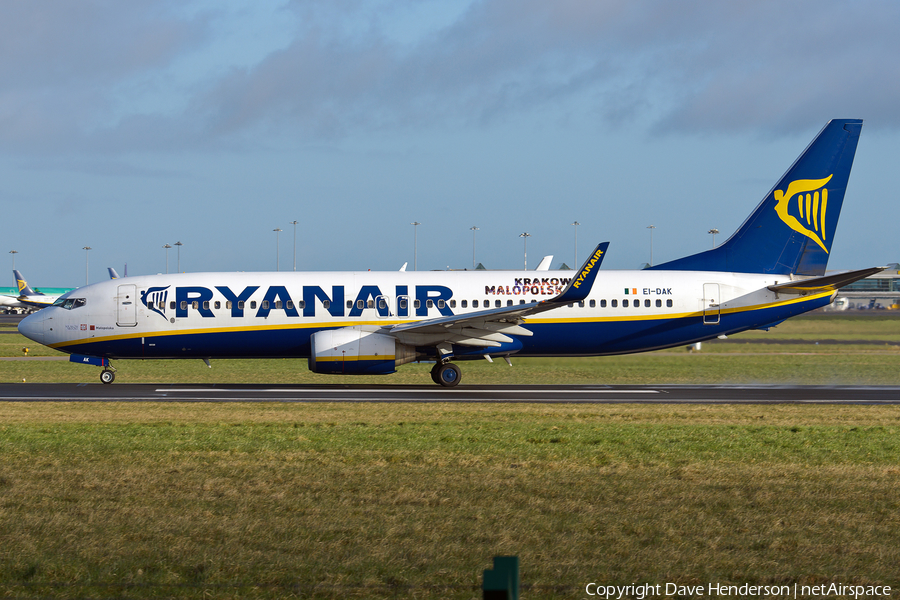 Ryanair Boeing 737-8AS (EI-DAK) | Photo 42489