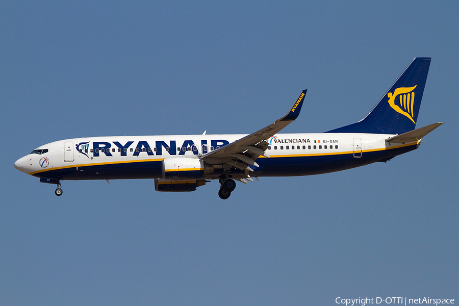 Ryanair Boeing 737-8AS (EI-DAM) | Photo 370828