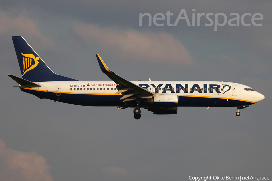 Ryanair Boeing 737-8AS (EI-DHB) | Photo 164017