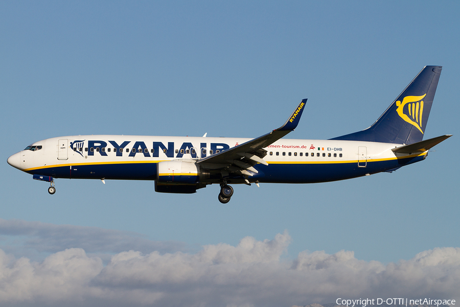 Ryanair Boeing 737-8AS (EI-DHB) | Photo 518952