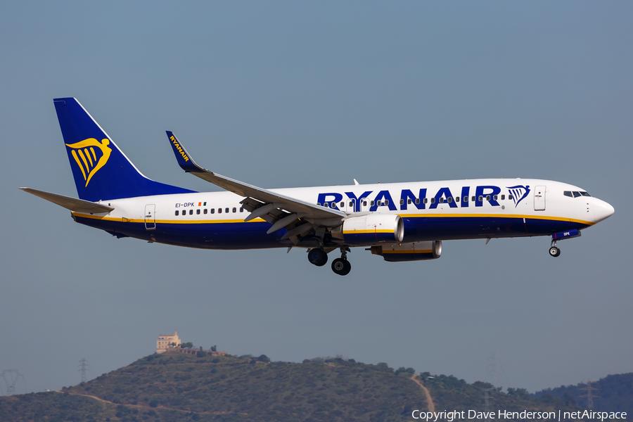Ryanair Boeing 737-8AS (EI-DPK) | Photo 157854