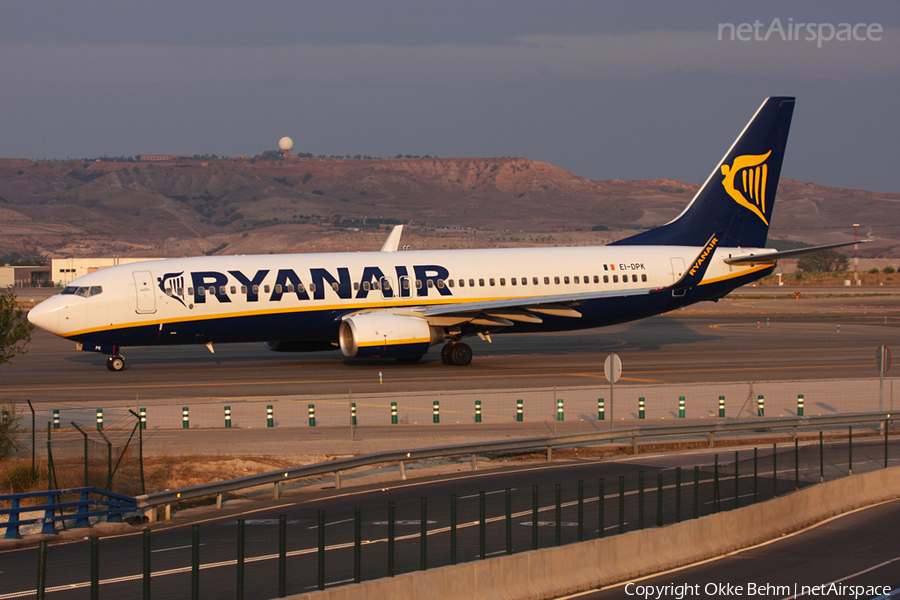 Ryanair Boeing 737-8AS (EI-DPK) | Photo 52078